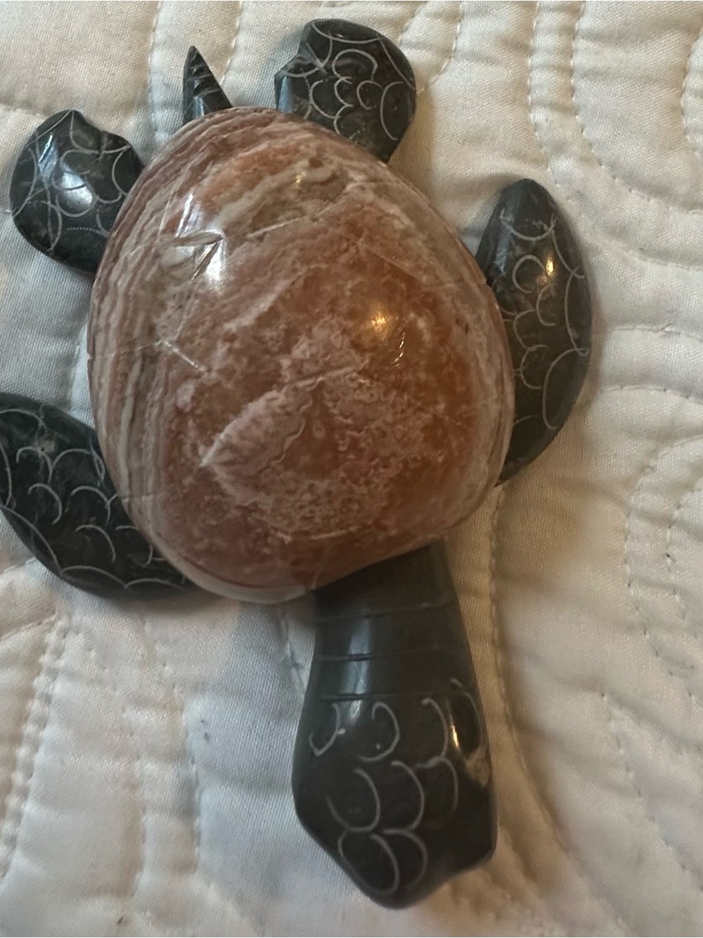 Handcrafted Brown and Black Turtle Ornament for Reptile Terrariums